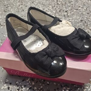 Jumping Jacks‎ Balleto Tina Mary Jane Shoes Black Bow Ballet Flats Dress New 7